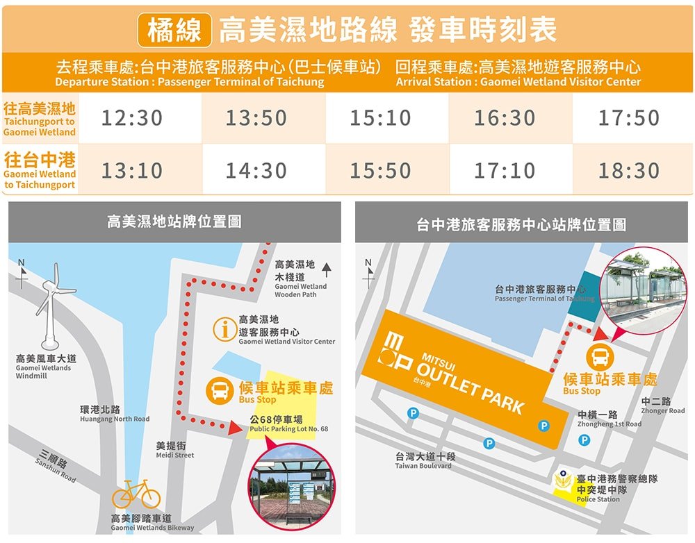 高美濕地交通⚡️309公車時刻表/台中火車站/清水出發 6 mitsui gaomei 3