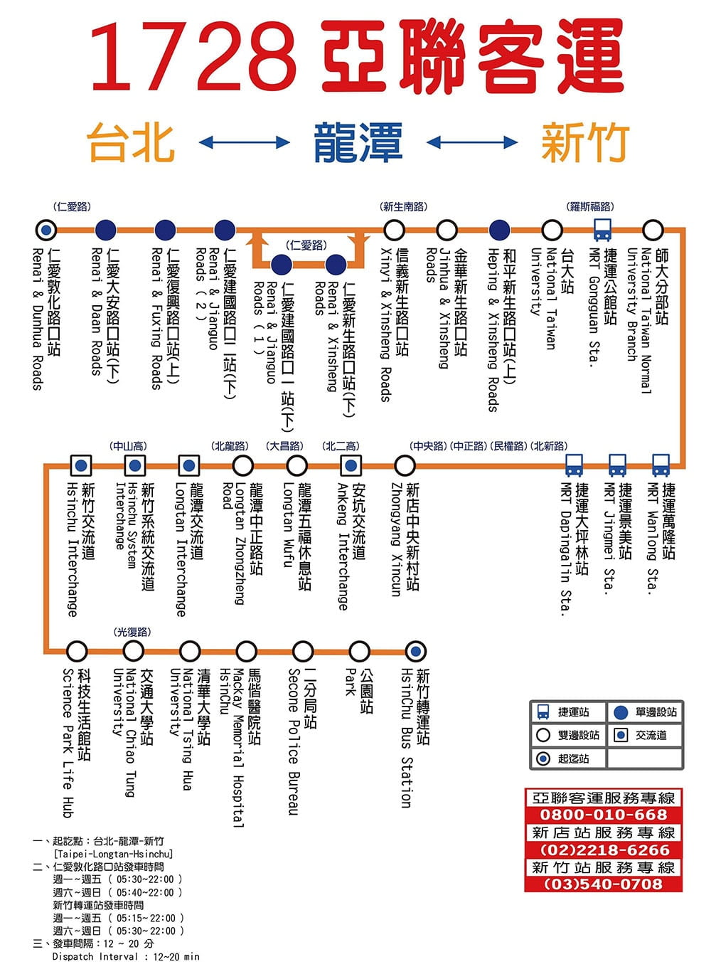 台北到新竹/新竹到台北 - 高鐵、火車、客運的票價&時間 7 台北到新竹 / 新竹到台北 - 亞聯客運 1728